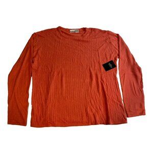 Sherry Taylor Women's Coral Scoop Neck Pull Over Sweater Size 3X NWT